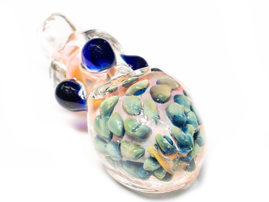 Seafoam Bubbles Pipe Fat Buddha Glass