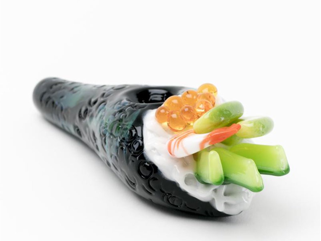 Shrimp Handroll Pipe Fat Buddha Glass