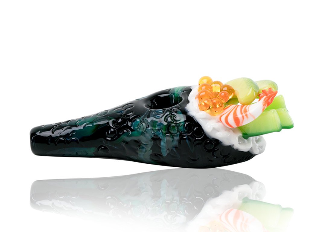 Shrimp Handroll Pipe Fat Buddha Glass