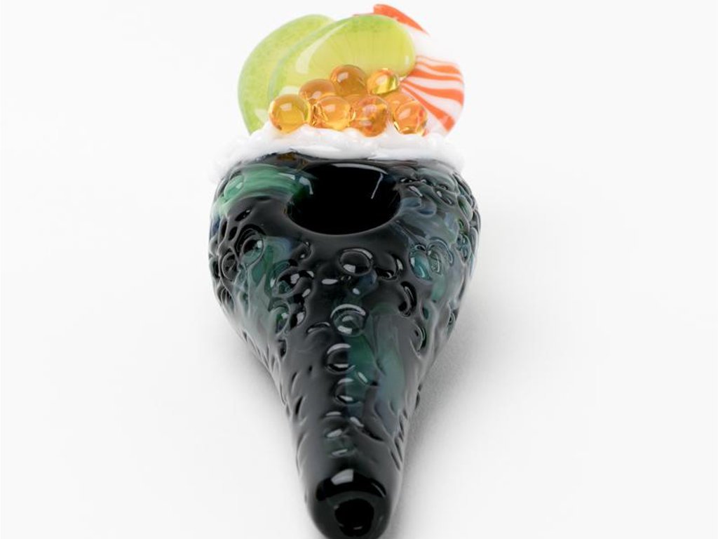 Shrimp Handroll Pipe Fat Buddha Glass