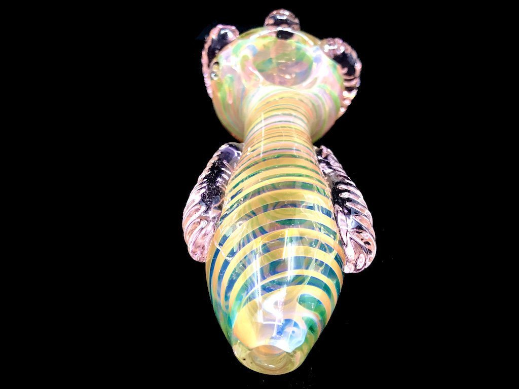 Striking Fumed Pipe Fat Buddha Glass