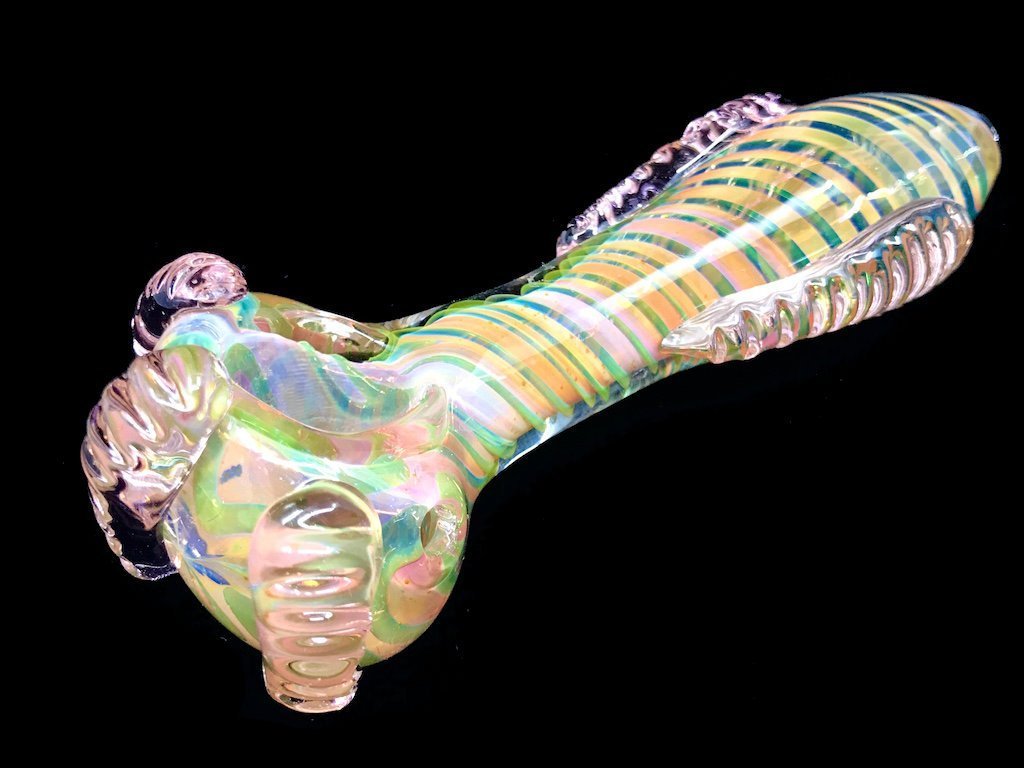 Striking Fumed Pipe Fat Buddha Glass