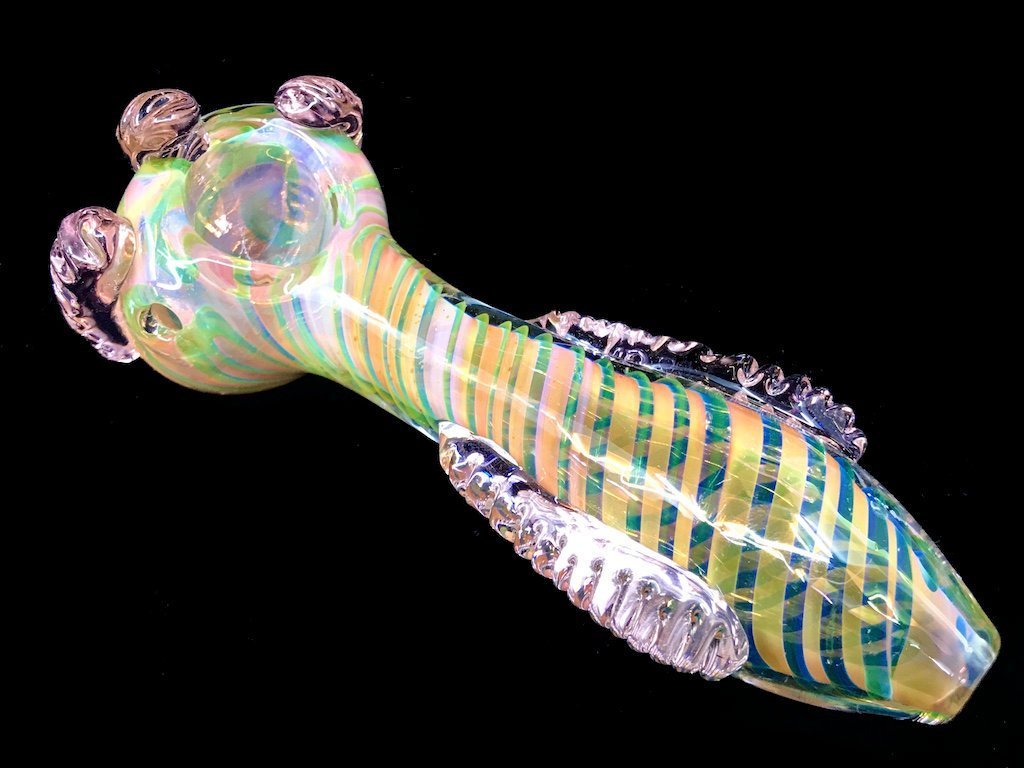 Striking Fumed Pipe Fat Buddha Glass