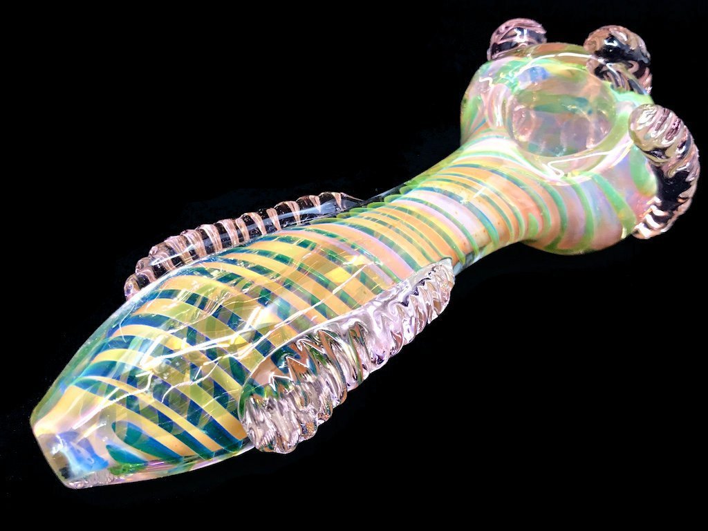 Striking Fumed Pipe Fat Buddha Glass