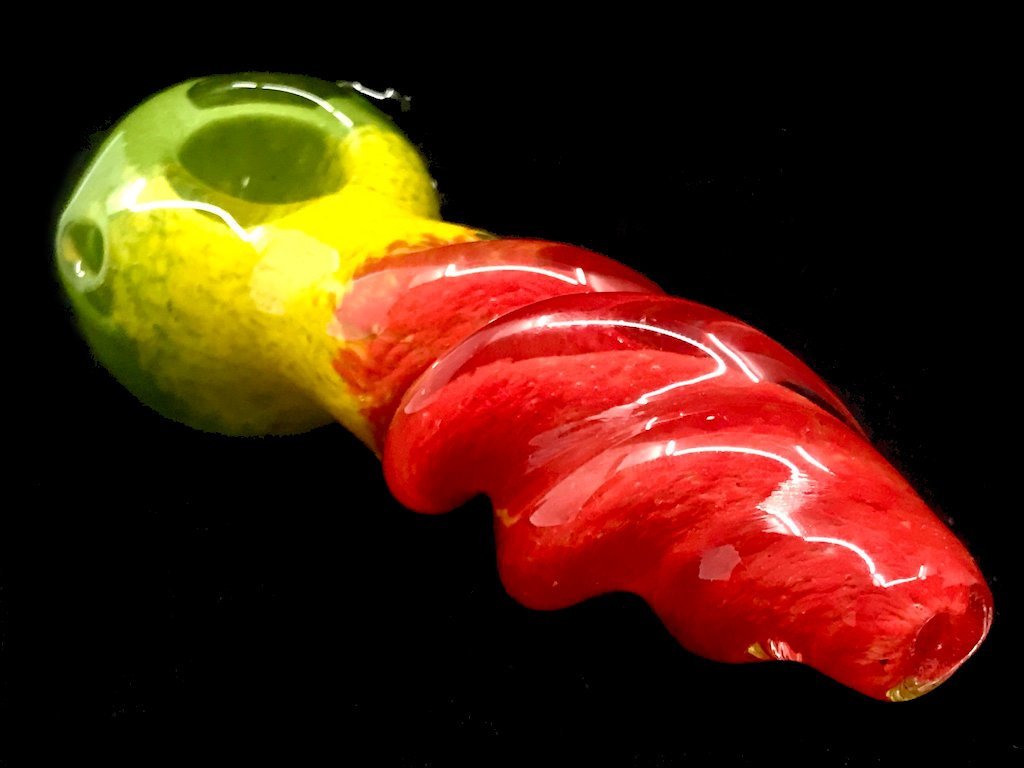 Twist Rasta Pipe Fat Buddha Glass