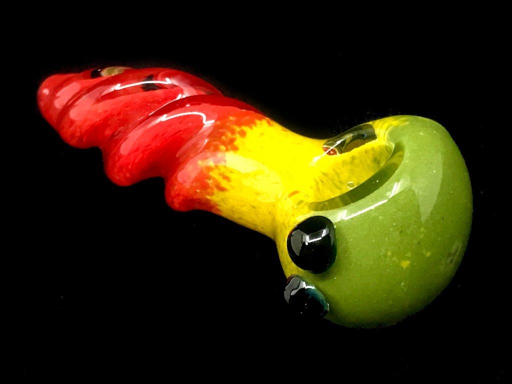 Twist Rasta Pipe Fat Buddha Glass