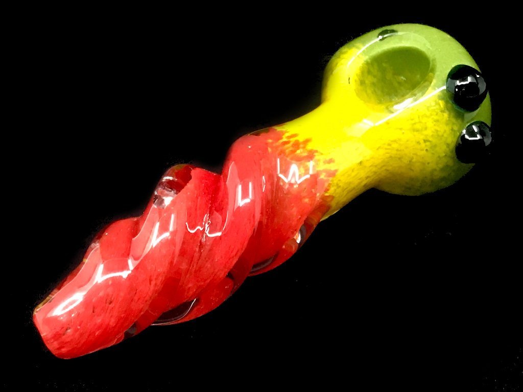 Twist Rasta Pipe Fat Buddha Glass