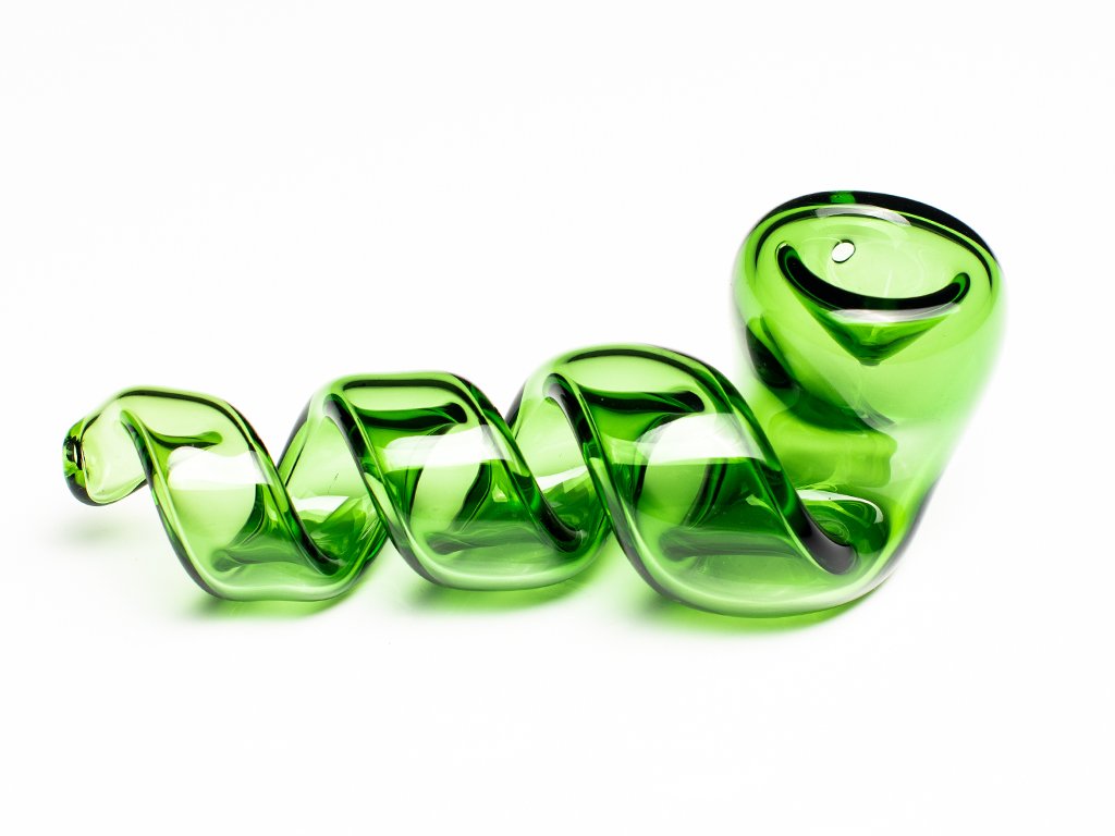 Twisted Glass Pipe Fat Buddha Glass