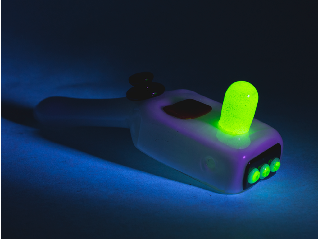 UV DImension Dial Pipe Fat Buddha Glass