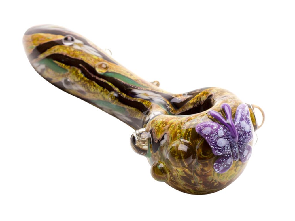 Viola Butterfly Pipe Fat Buddha Glass
