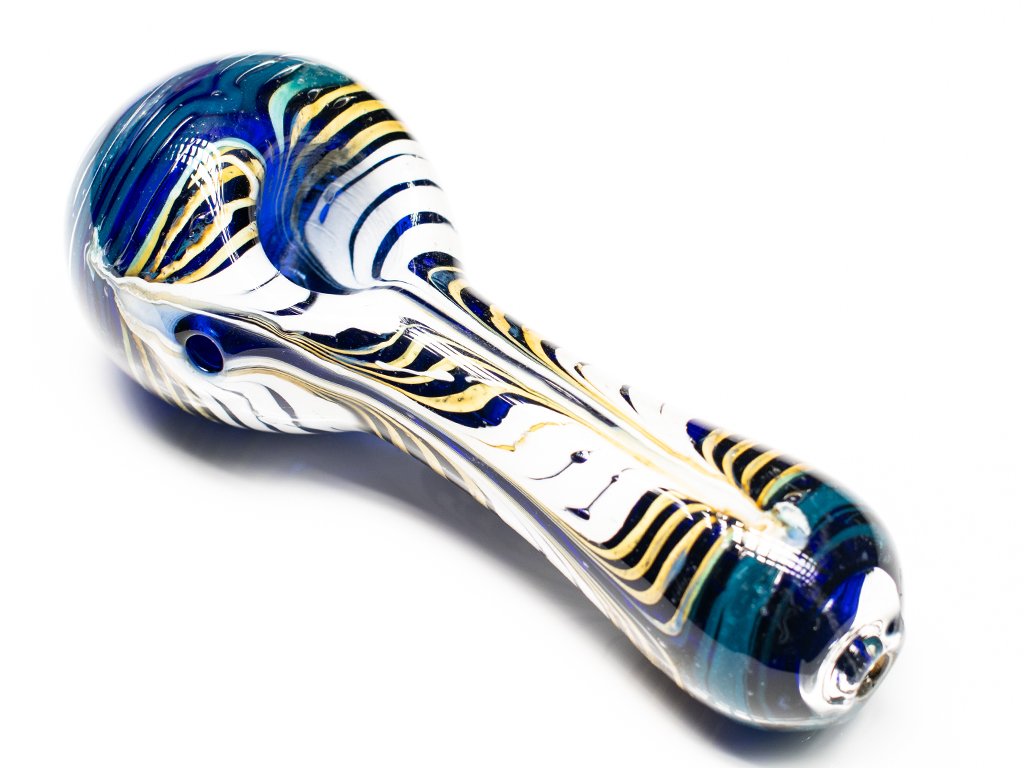 Fat Buddha Glass Pipe Wrap and Rake Pipe