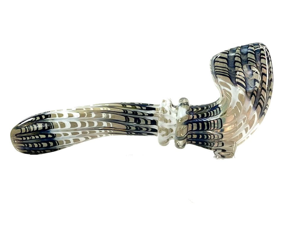 Fat Buddha Glass Pipe Wrap & Rake Sherlock Pipe