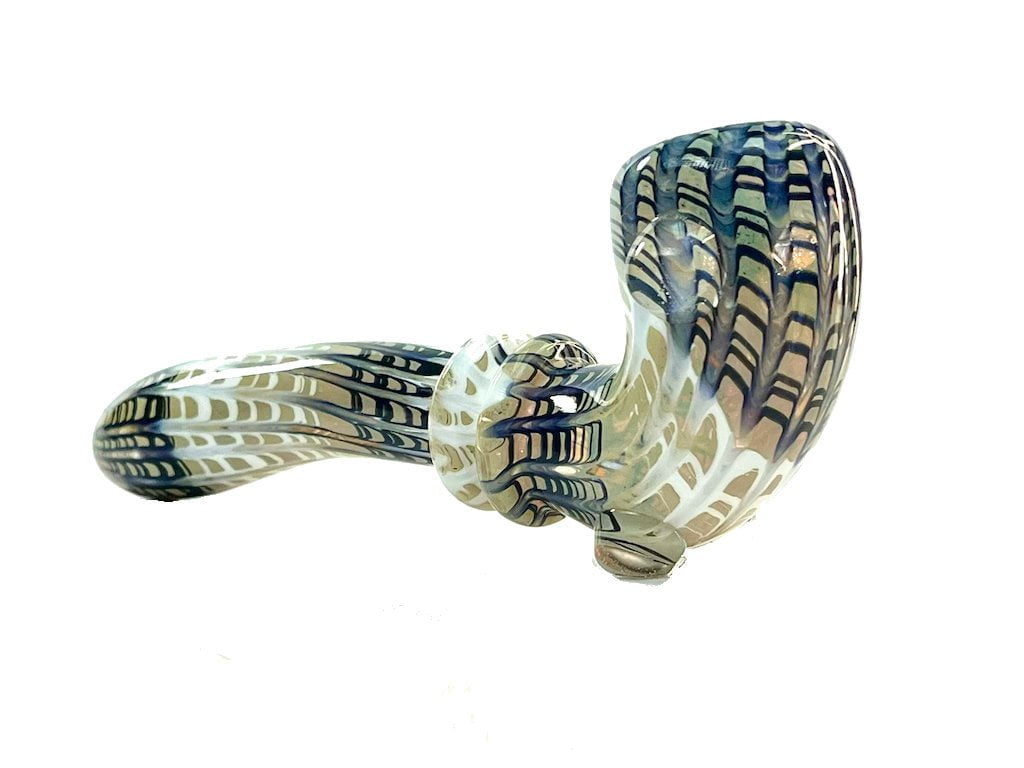 Fat Buddha Glass Pipe Wrap & Rake Sherlock Pipe