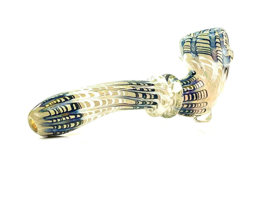 Fat Buddha Glass Pipe Wrap & Rake Sherlock Pipe