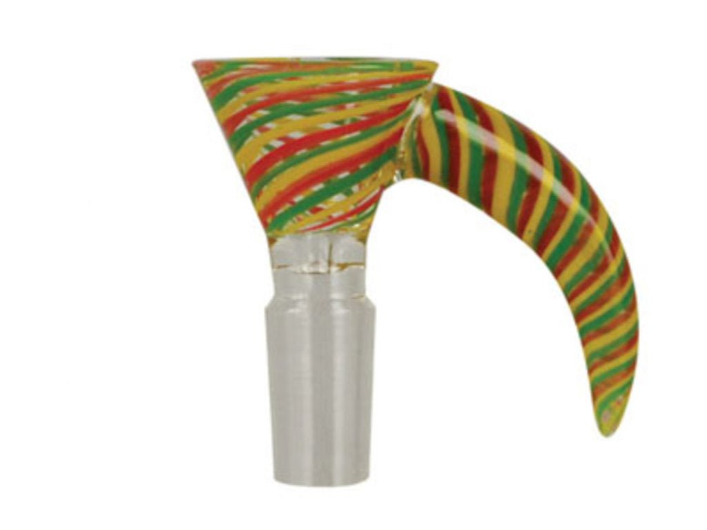 Pulsar Rasta Candy Striped Bong Bowl