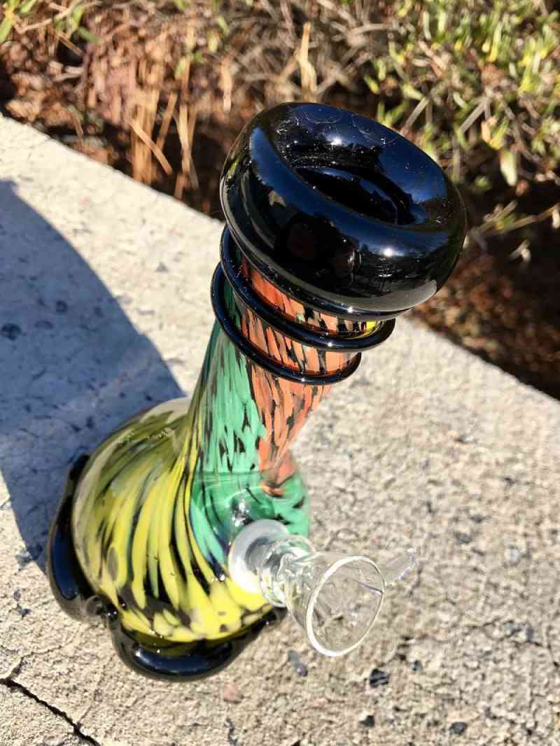 Fat Buddha Glass Rasta Color Vase Glass Bong