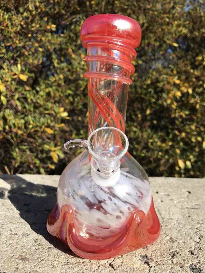 Fat Buddha Glass Red Vase Glass Bong ST24