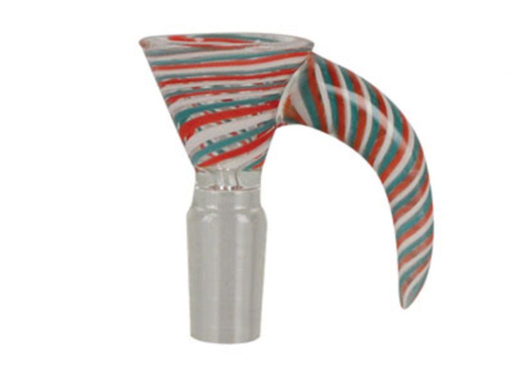 Pulsar White Candy Striped Bong Bowl