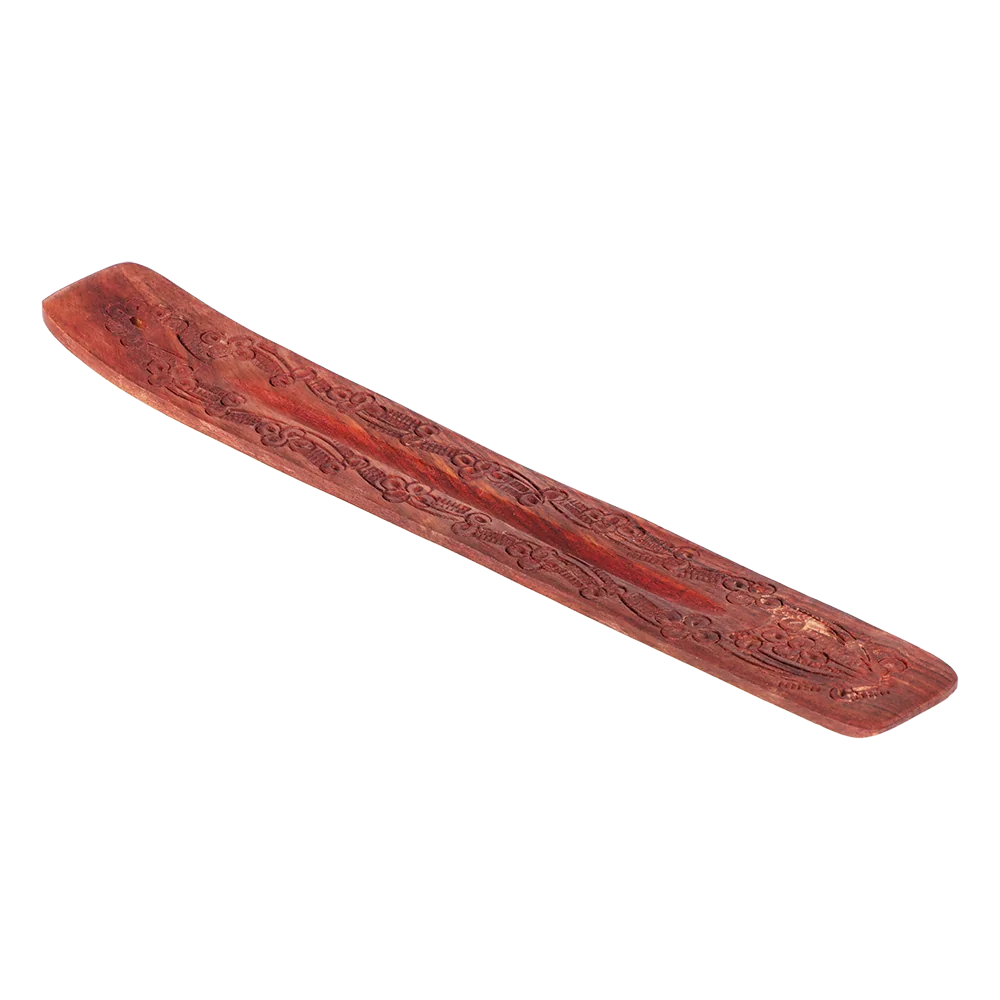 Fat Buddha Glass Accessories Carved Wood Incense Holder