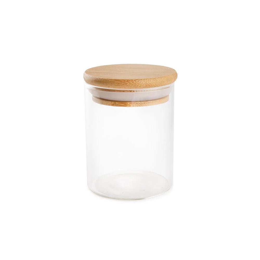 Glass Jar with Wood Cap