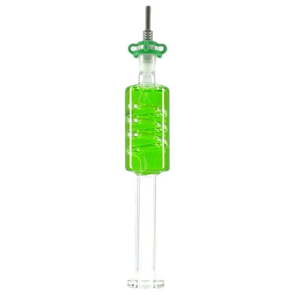 Fat Buddha Glass Accessories Green Freezable Coil Dab Straw
