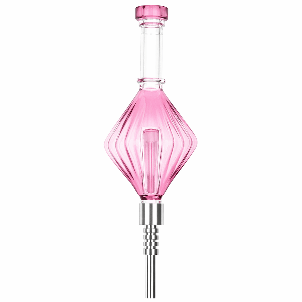 Pulsar Accessories Pink Art Deco Diamond Dab Straw