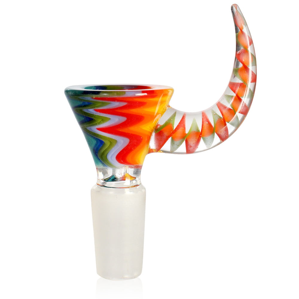 Fat Buddha Glass Accessories Rainbow Wig Wag Horn Bowl