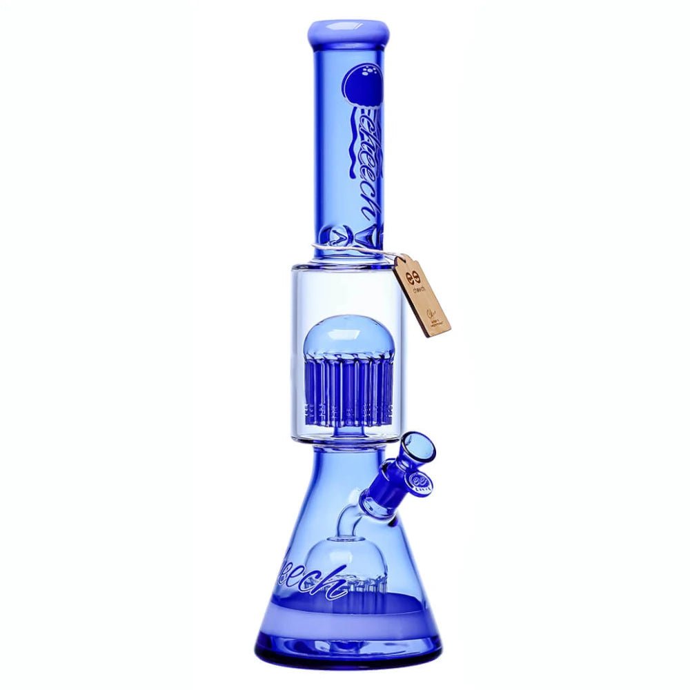 Fat Buddha Glass Blue Double Trouble Water Pipe