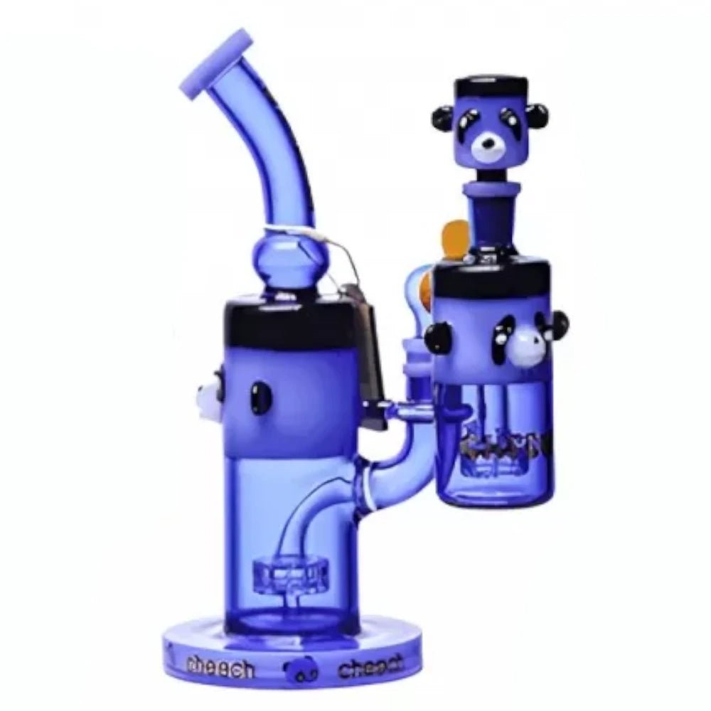 Cheech Glass Blue Panda Water Pipe Kit