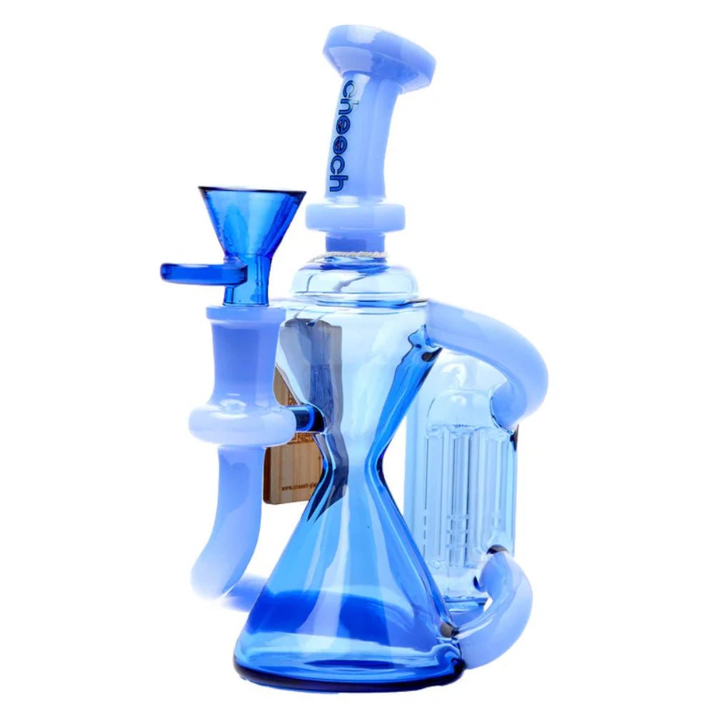 Cheech Glass Blue Tree Perc Recycler Water Pipe