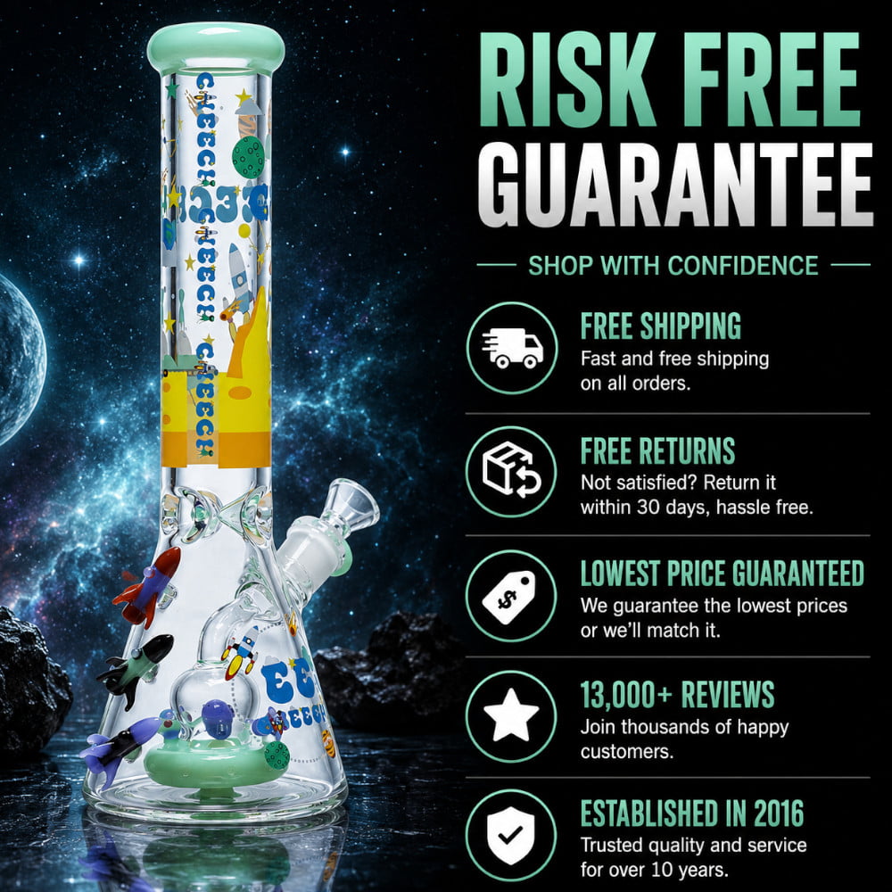 Cheech Glass Bong Alien Beaker Bong