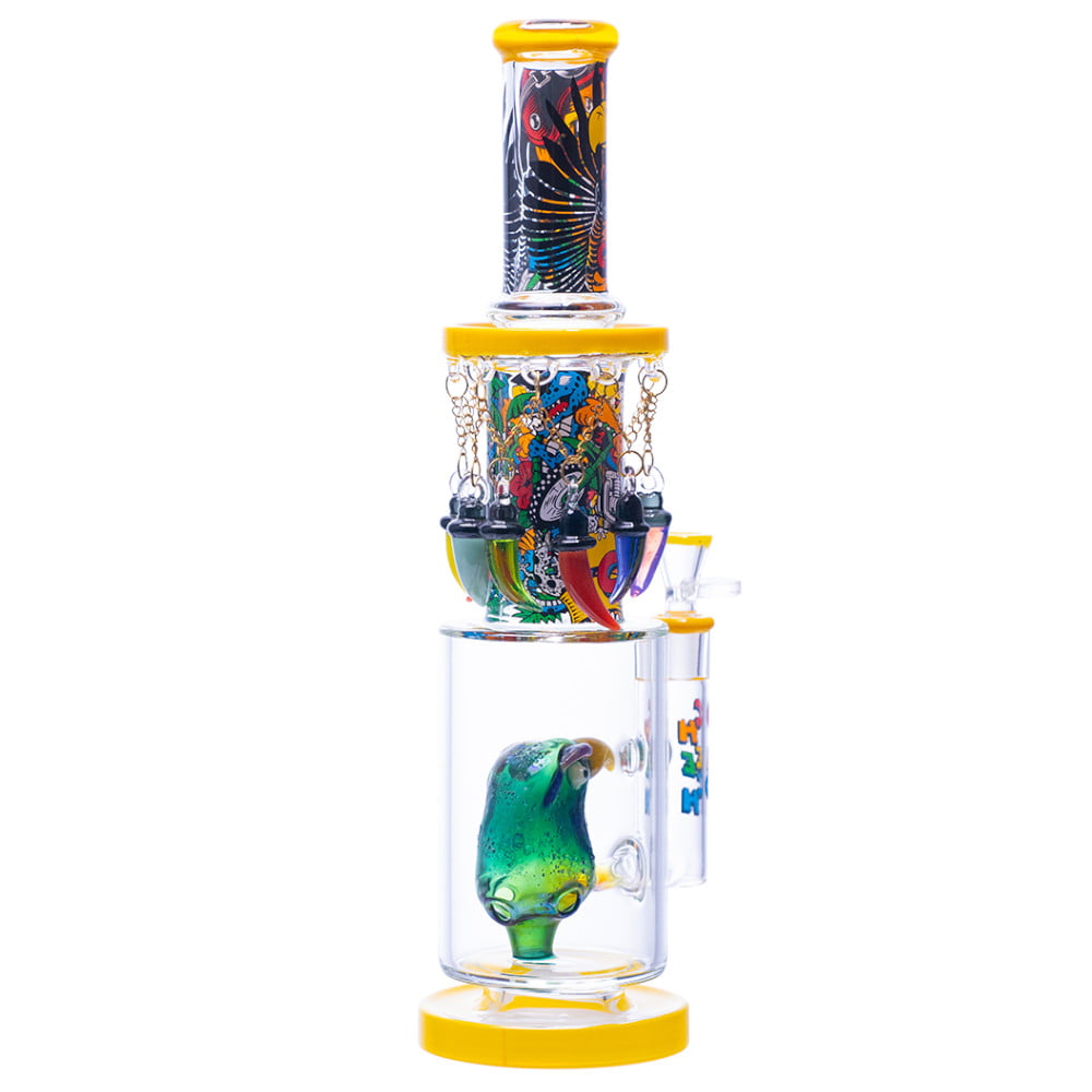 Cheech Glass Bong Angry Parrot Bong