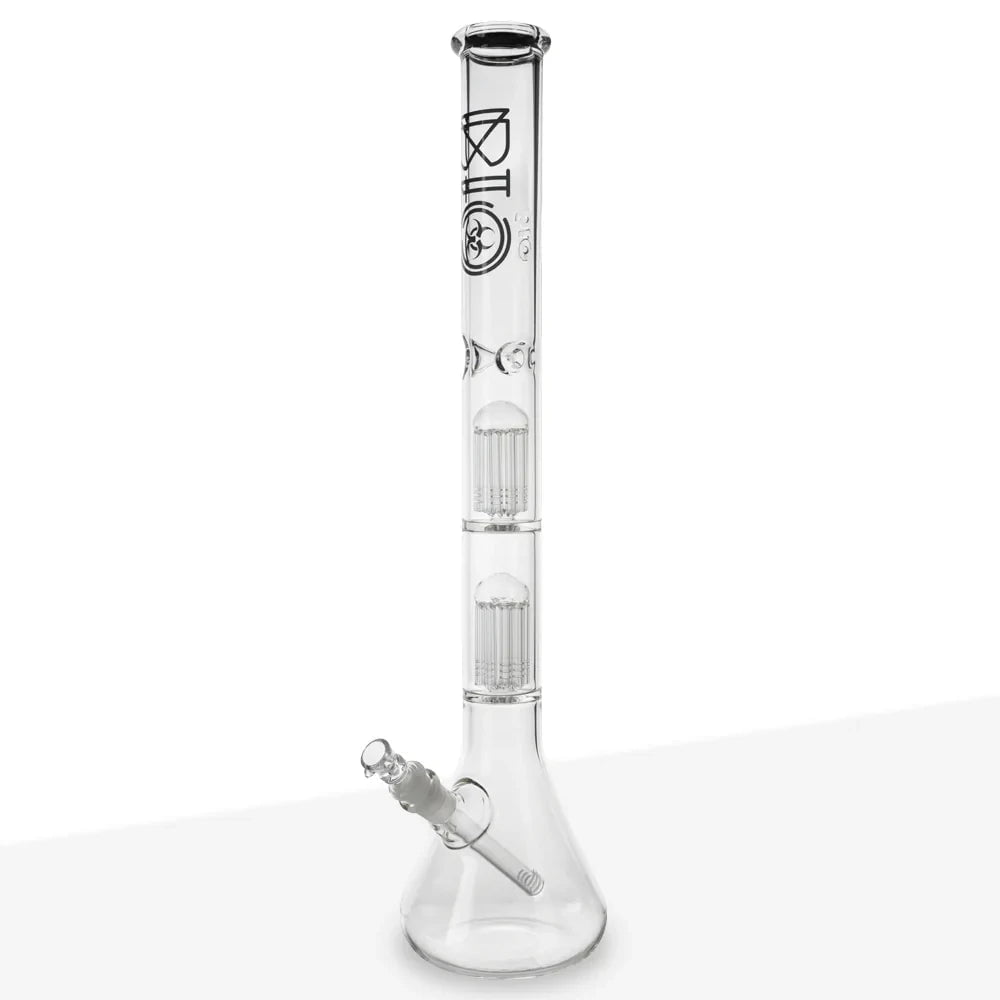 Biohazard Bong Black BIO Double Tree Beaker Bong