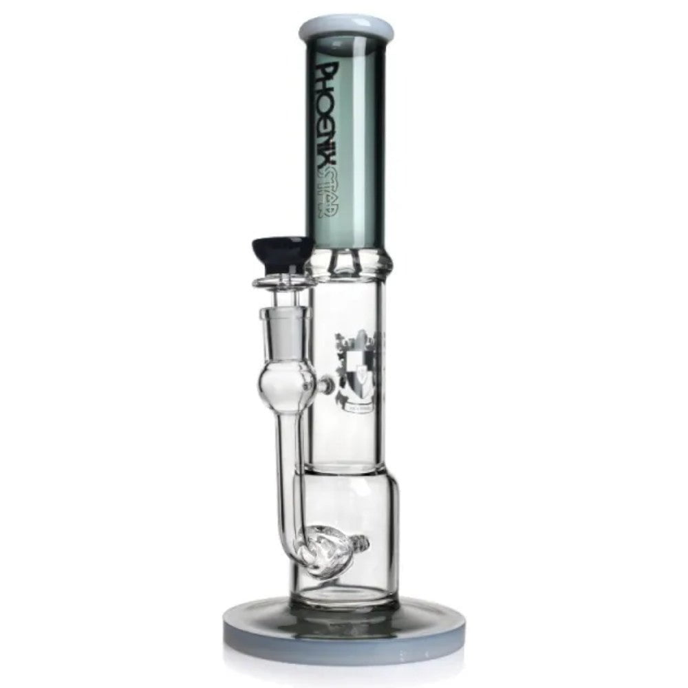 Phoenix Bong Black Inline Straight Tube Bong