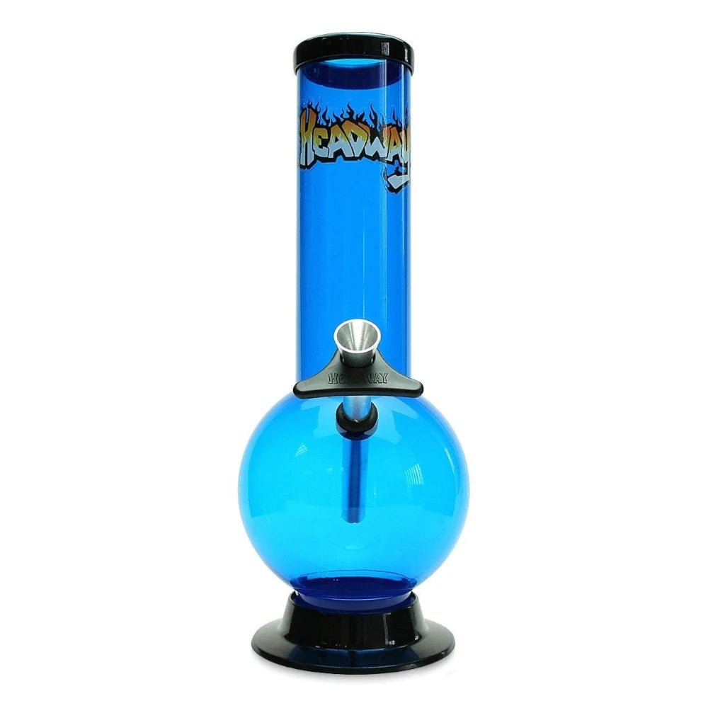 Fat Buddha Glass Bong Blue 12 Inch Bubble Plastic Bong