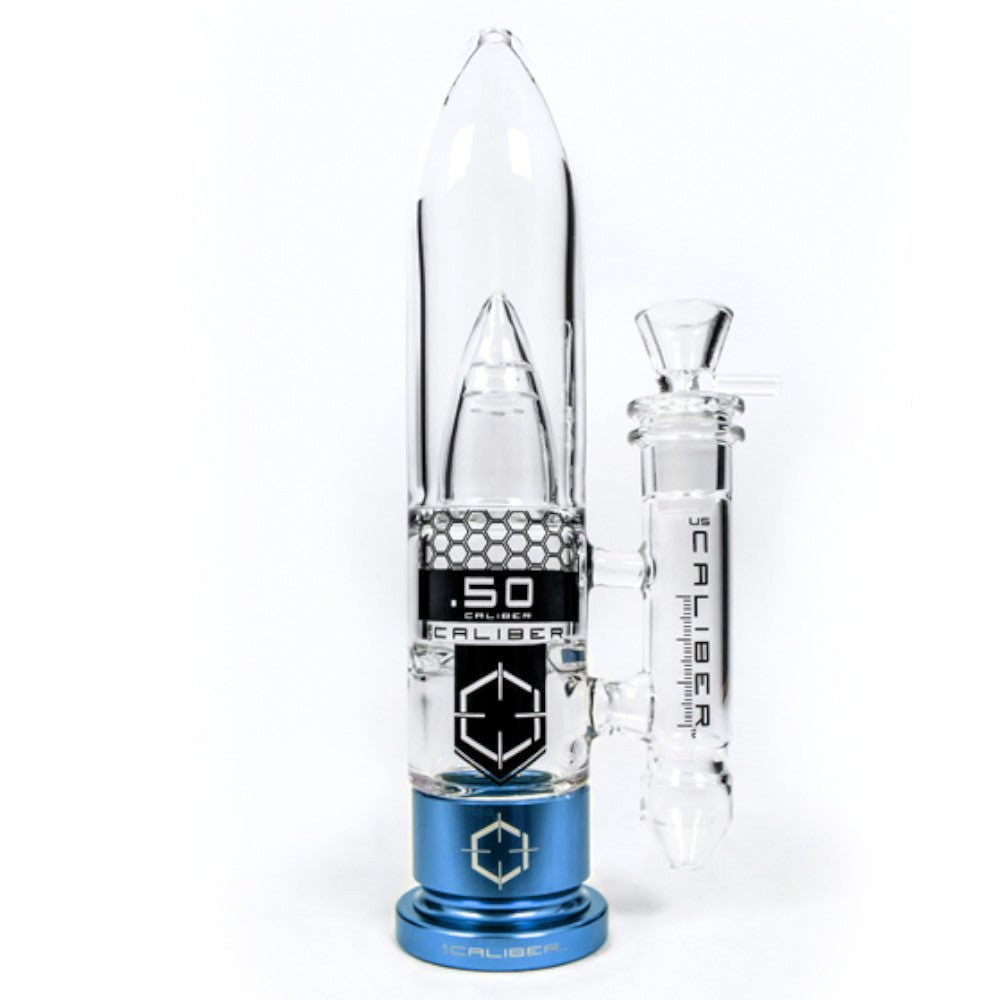 US Caliber Bong Blue 50 Caliber Glass Bong