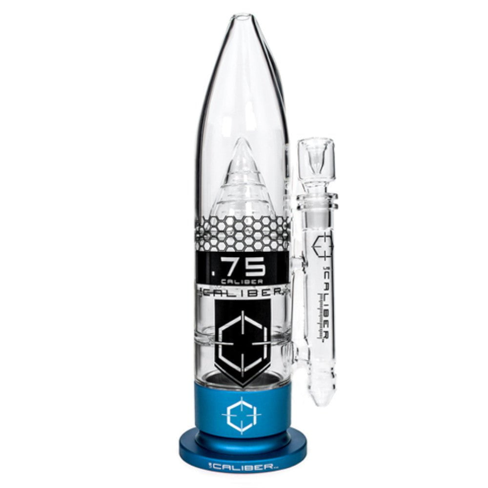 US Caliber Bong Blue 75 Caliber Glass Bong