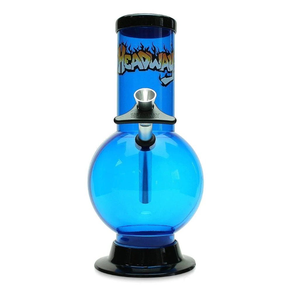 Fat Buddha Glass Bong Blue 8 Inch Bubble Plastic Bpong