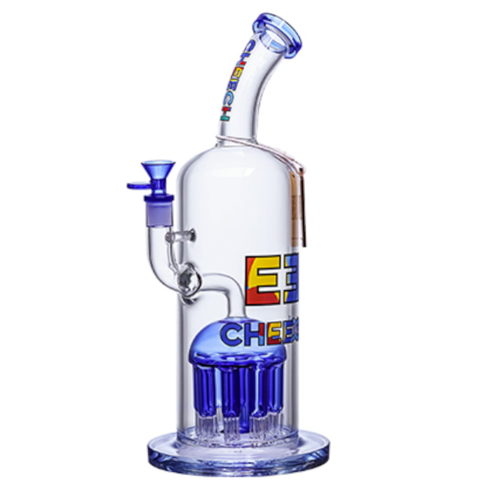 Cheech Glass Bong Blue Bubbles Bong