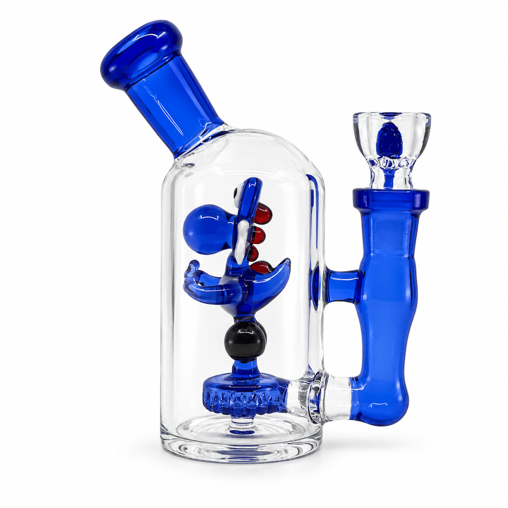 Fat Buddha Glass Bong Blue Dino Bong