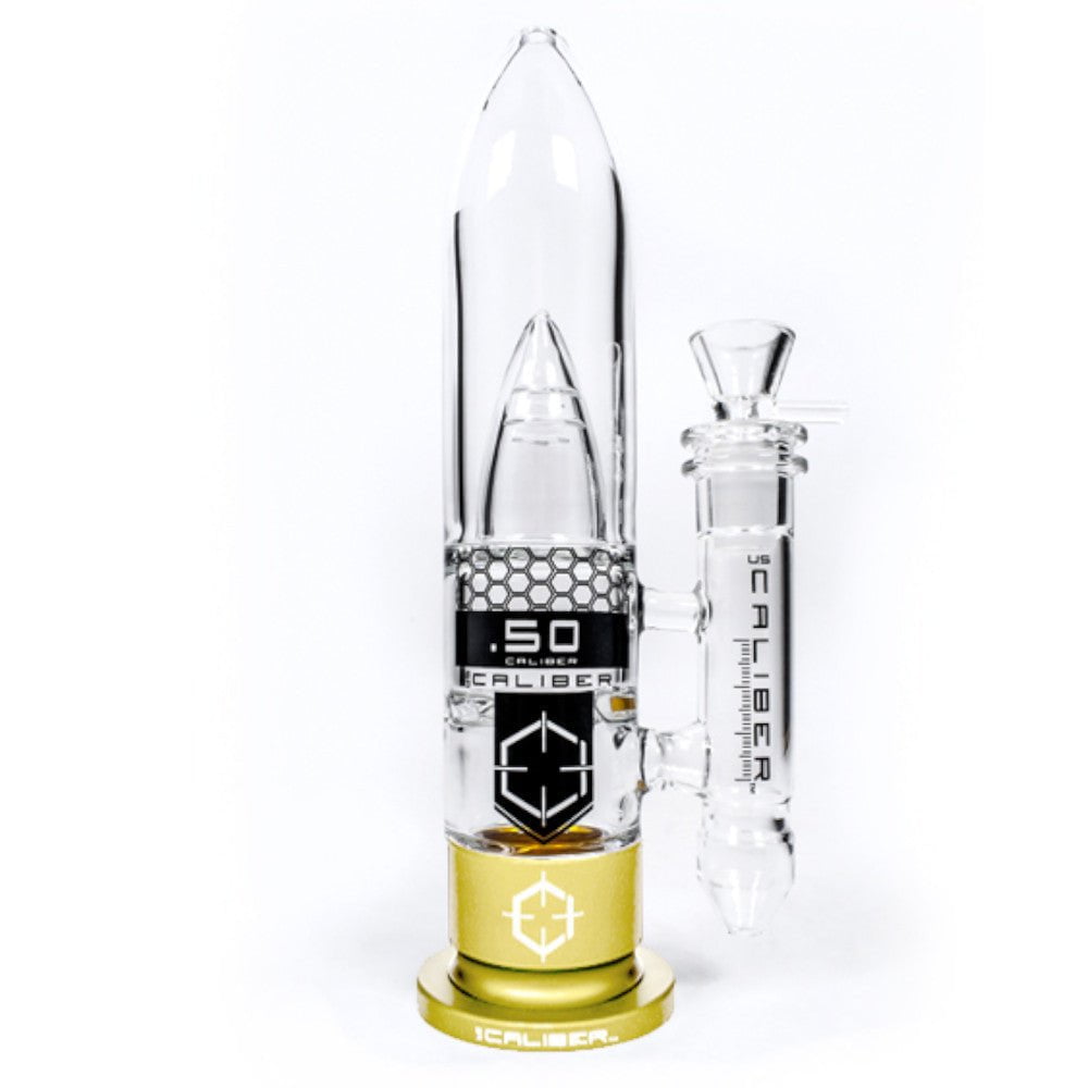 US Caliber Bong Brass 50 Caliber Glass Bong