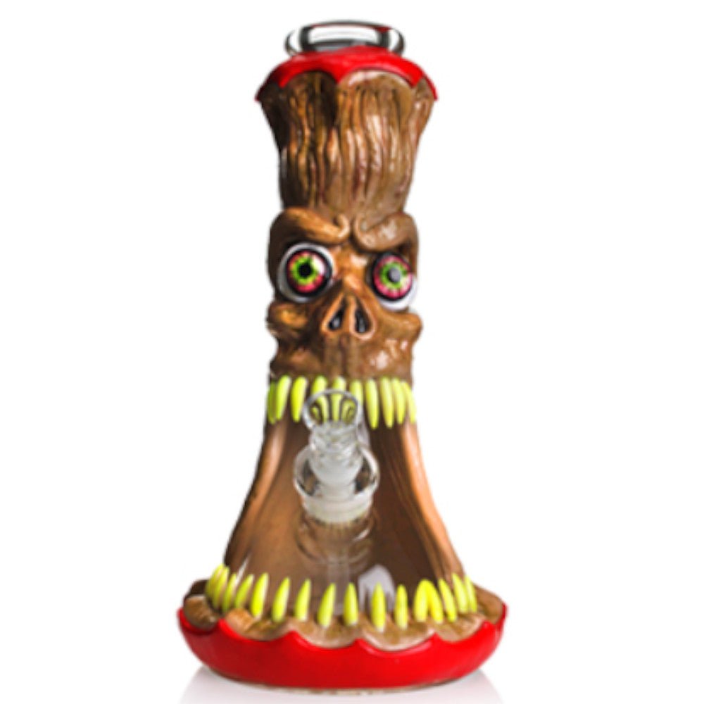 Fat Buddha Glass Bong Brown Glow in the Dark Monster Bong