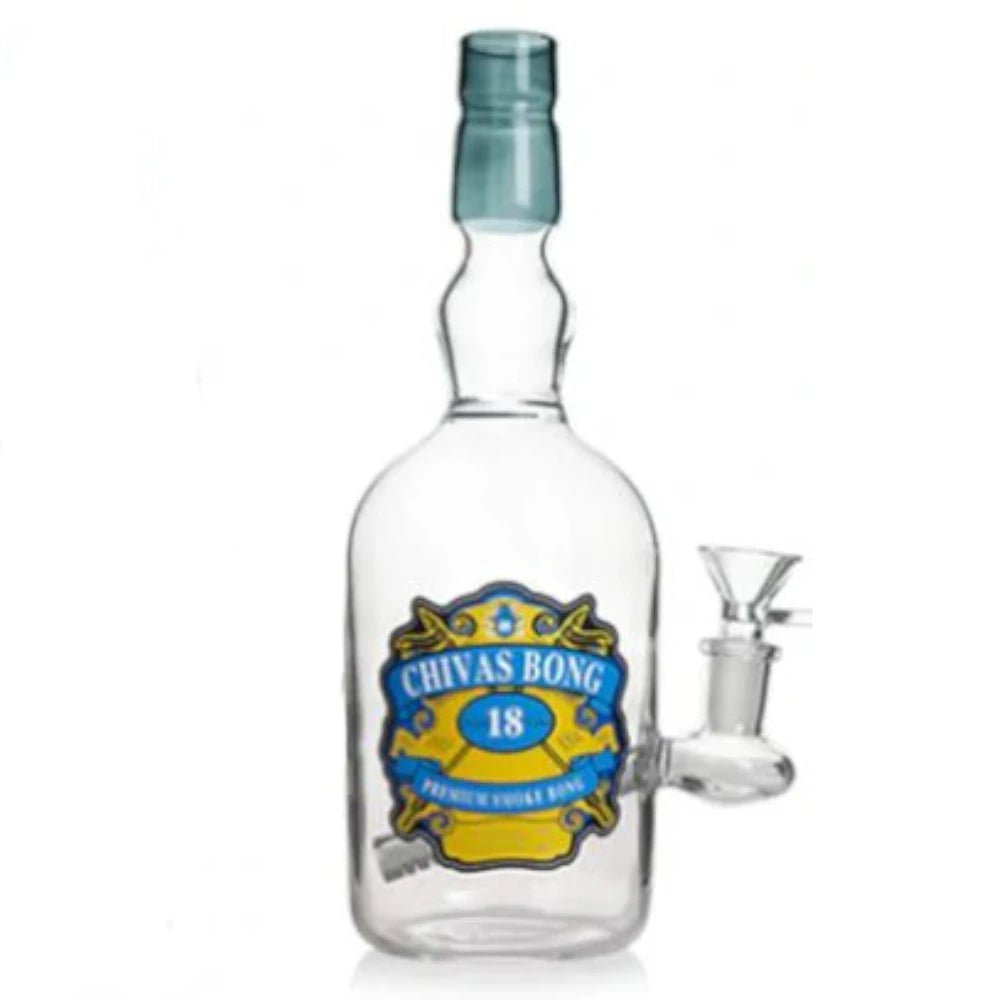 Fat Buddha Glass Bong Chivas Liquor Bottle Bong