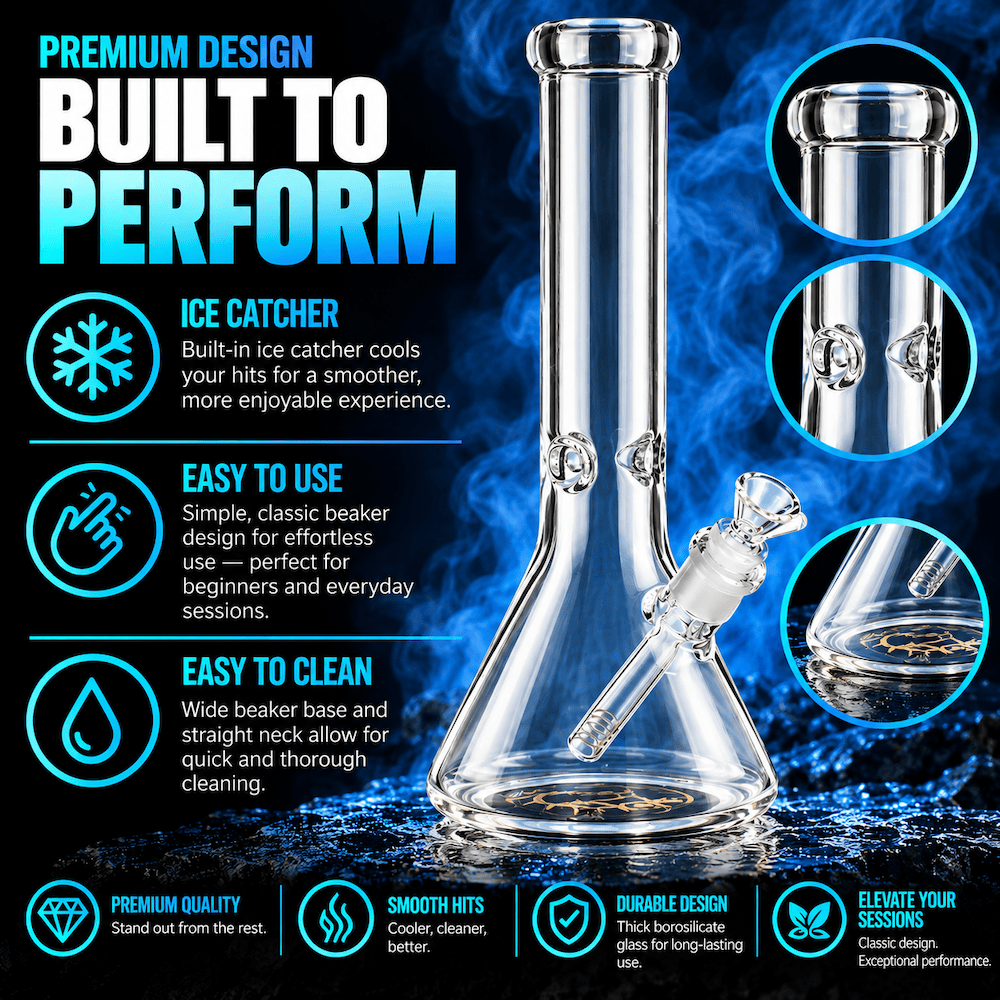 Fat Buddha Glass Bong Classic Beaker Bong