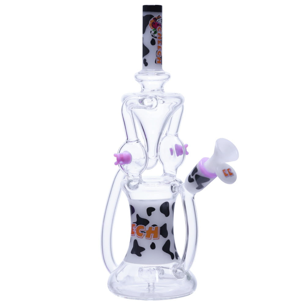 Cheech Glass Bong Cow Recycler Bong