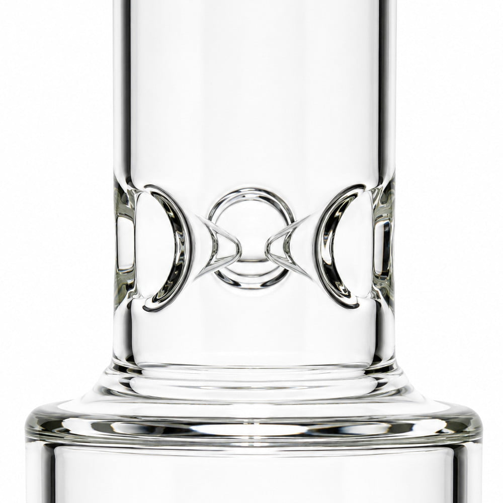 Fat Buddha Glass Bong Double Tree 12in Bong