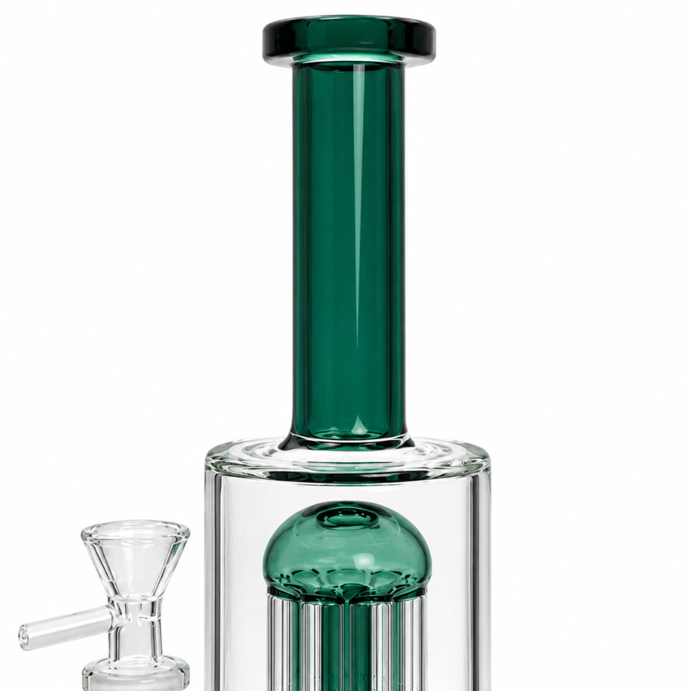 Fat Buddha Glass Bong Double Tree 12in Bong
