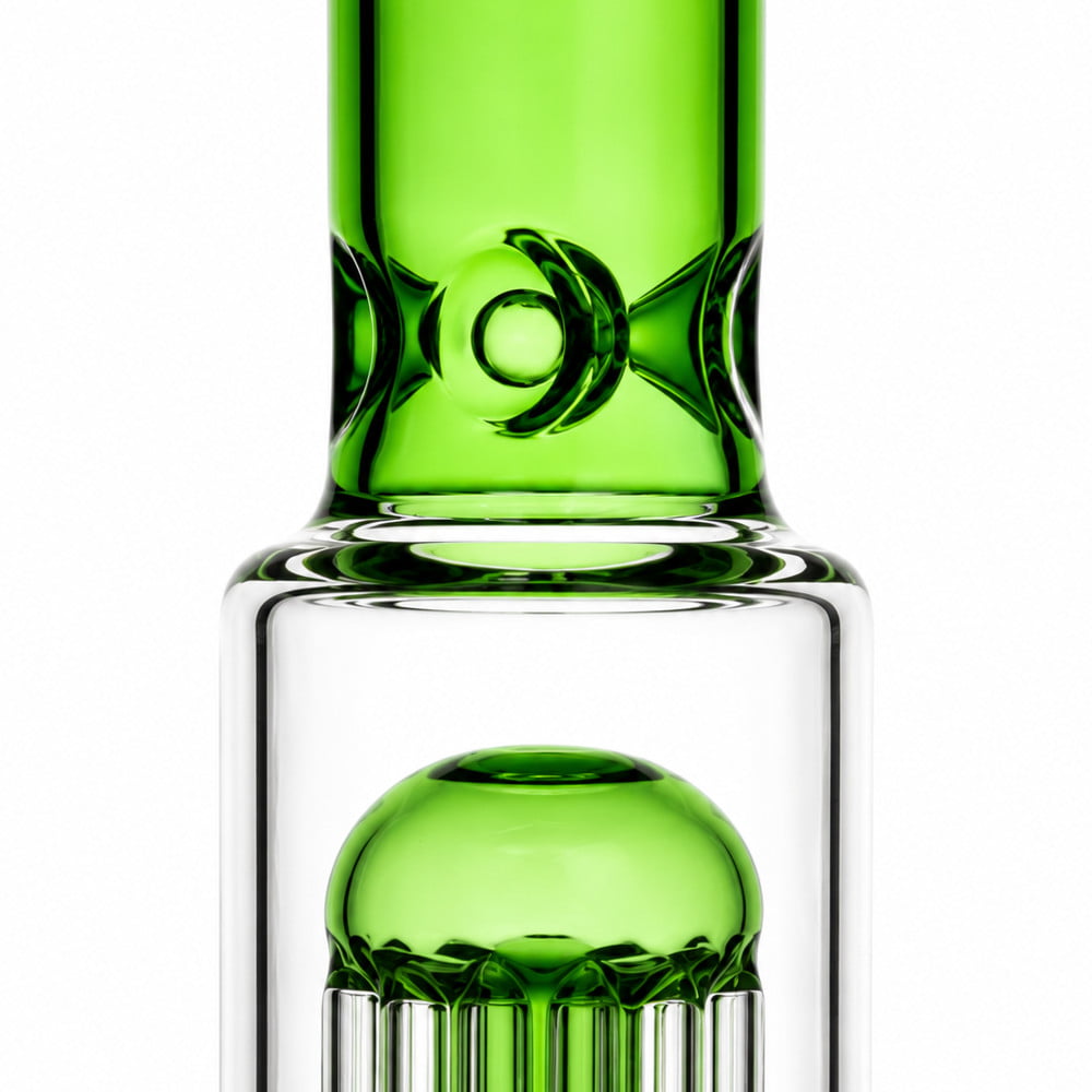 Fat Buddha Glass Bong Double Tree 16in Bong
