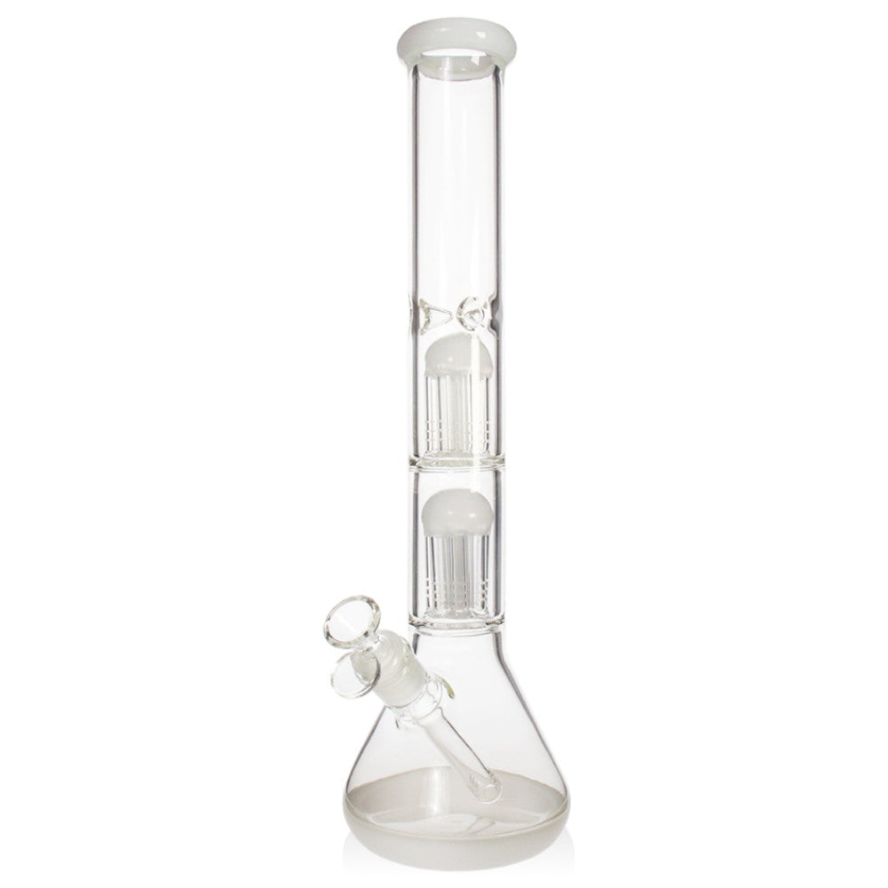 Fat Buddha Glass Bong Double Tree Beaker Bong