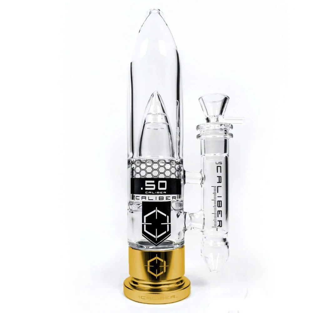 US Caliber Bong Gold 50 Caliber Glass Bong